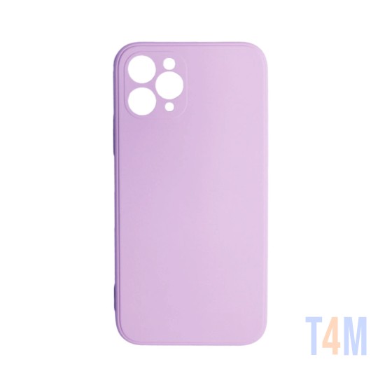 Funda de Silicona Suave con Marco de Cámara para Apple iPhone 12 Pro Max Púrpura